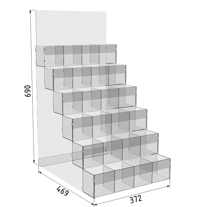 Підставка EKOSTAR для ручок та олівців 6 ярусів на 24 комірки Київ - фото 4