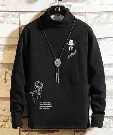 Світшот чорний жіночий з принтом 2711524594 розмір 42 Дніпро