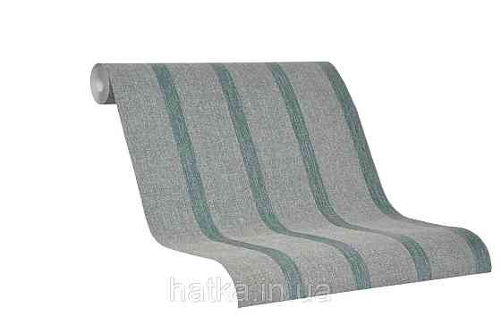 Обои виниловые на флизелине Marburg 31826 New modern полосы широкие узкие зеленые хаки Киев