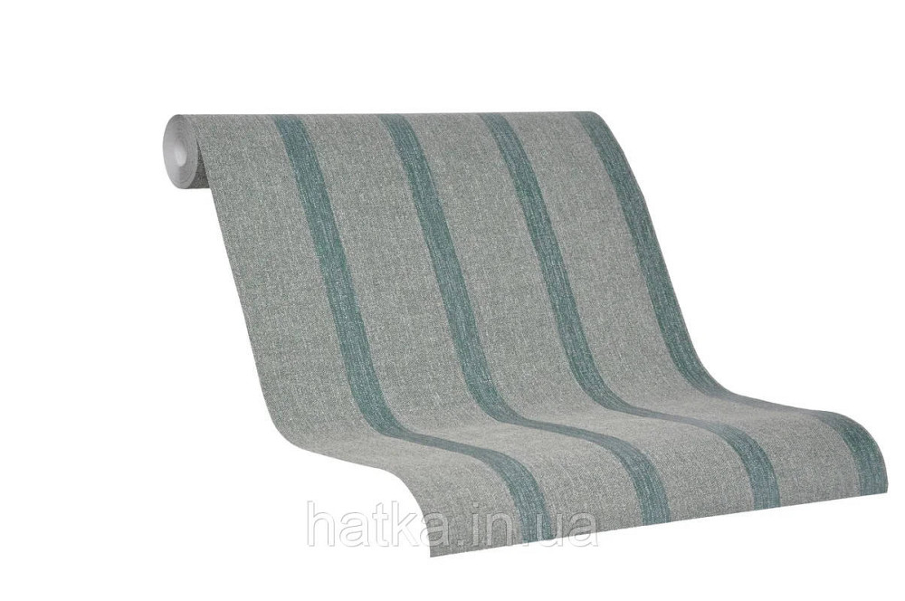 Обои виниловые на флизелине Marburg 31826 New modern полосы широкие узкие зеленые хаки Киев - изображение 2