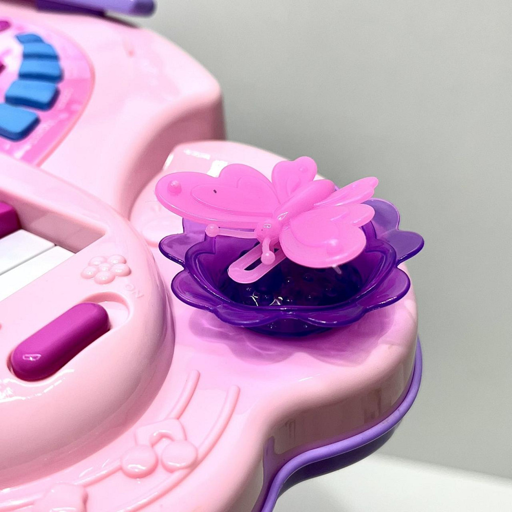 Піаніно синтезатор музичний зі стільчиком 25 клавіш з MP3 мікрофоном та регулятором гучності Рожевий (J92-01) Чернігів - фото 7