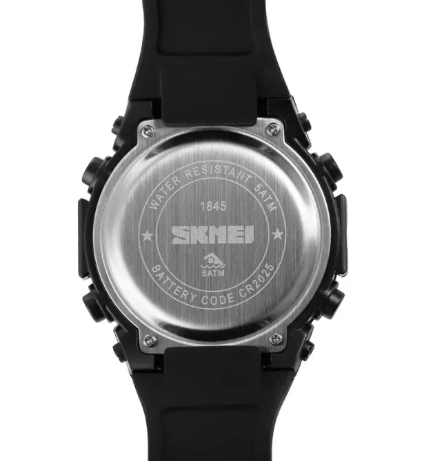 Чоловічий наручний годинник Skmei 1845 (Чорний з синім) Вінниця - фото 8