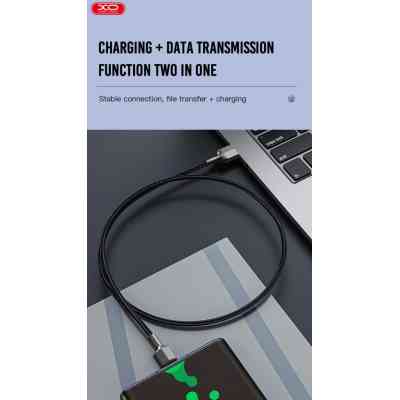 Дата кабель USB 2.0 AM to Lightning 1.0m 2.4A black XO (NB182-L-1-BK) Вінниця