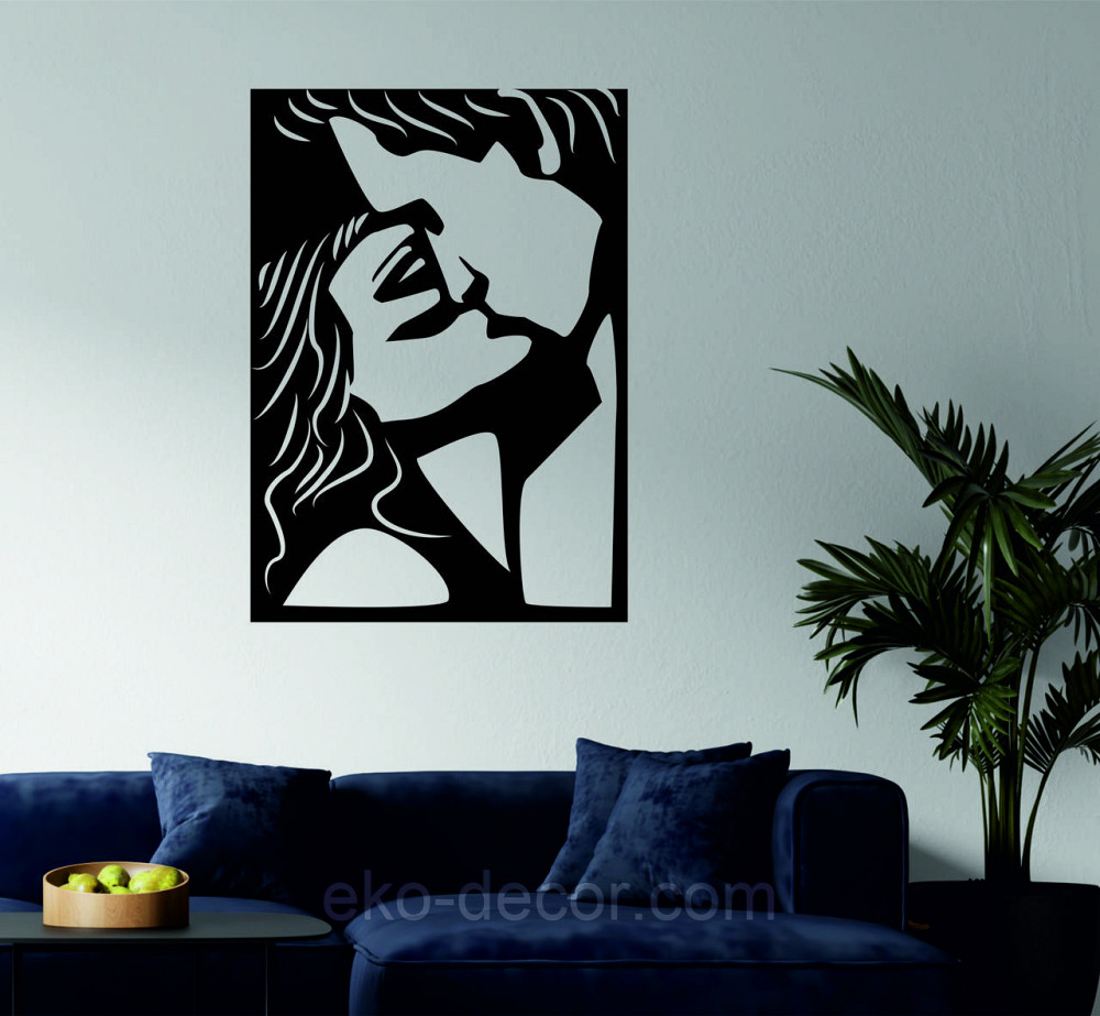 Декоративне настінне Панно «Поцілунок», Декор на стіну 90*63 см, Чорний Київ - фото 2