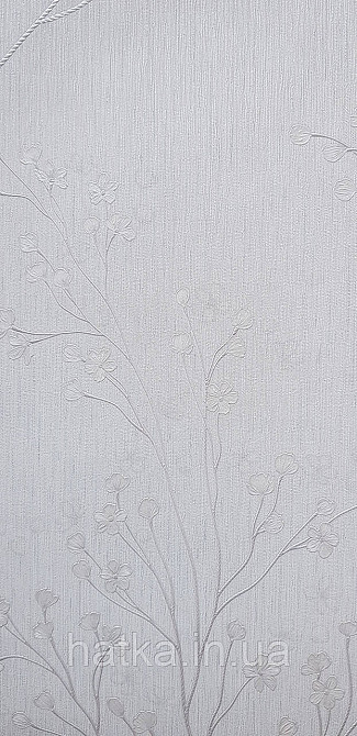 Шпалери вінілові на флізеліні Grandeco Anita 1,06х10 гілки квіти еко-стиль білі з перламутром Київ - фото 4