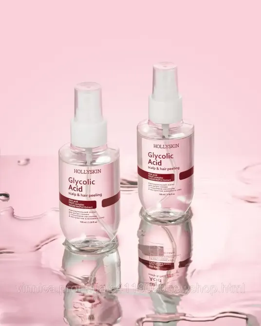 Отшелушивающий пилинг для кожи головы с гликолевой кислотой и экстрактом кленового сока HOLLYSKIN Glycolic Acid 100 мл Черновцы - изображение 2