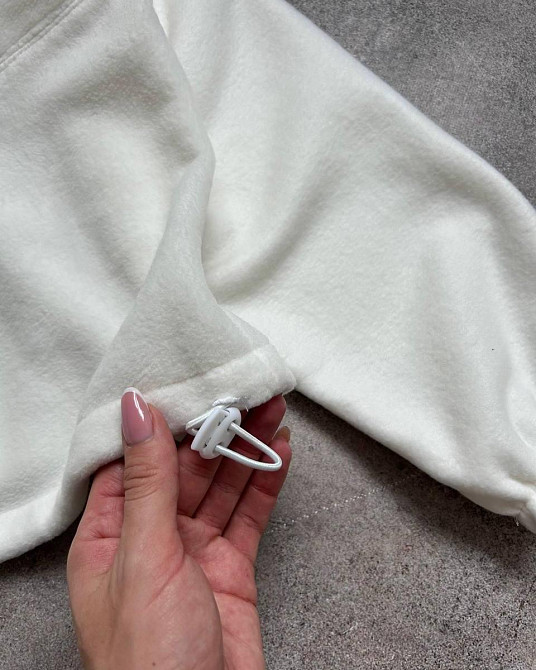 Женский теплый прогулочный костюм: кофта и брюки двусторонний флис Молочный, 48/52 Одесса - изображение 2