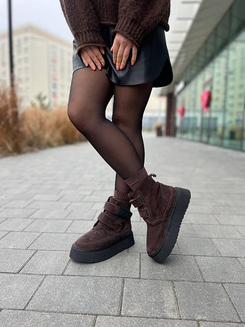 Jasmine Угги жіночі Jasmine коричневі натуральна замша зимові (5724) Коломия - фото 2