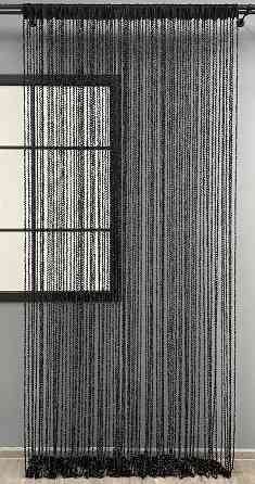 Шторы-нити спираль с люрексом Черный 300х300см 1 шт (61-067) Киев