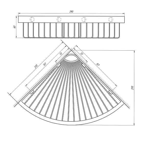 Поличка кутова TOPAZ 4115-1 (000012273) Київ
