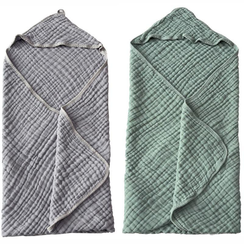 Набор полотенец детских Lovely Svi хлопок (муслин) 6-слойный, 2 шт: 80 x 80 см 0 - 2 лет Серый и Зеленый Киев - изображение 1