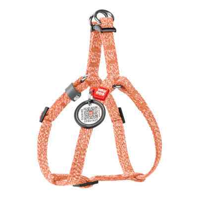 Шлея для котів WAUDOG Re-cotton з QR паспортом пластиковий фастекс XS помаранчева (16704) Вінниця