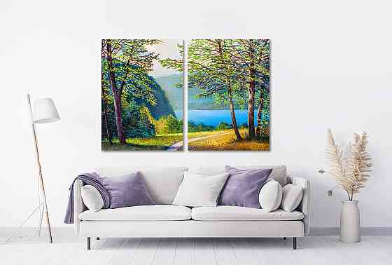 Модульная картина в гостиную / спальню Лісова природа TLV-2_016 90x132  см Киев