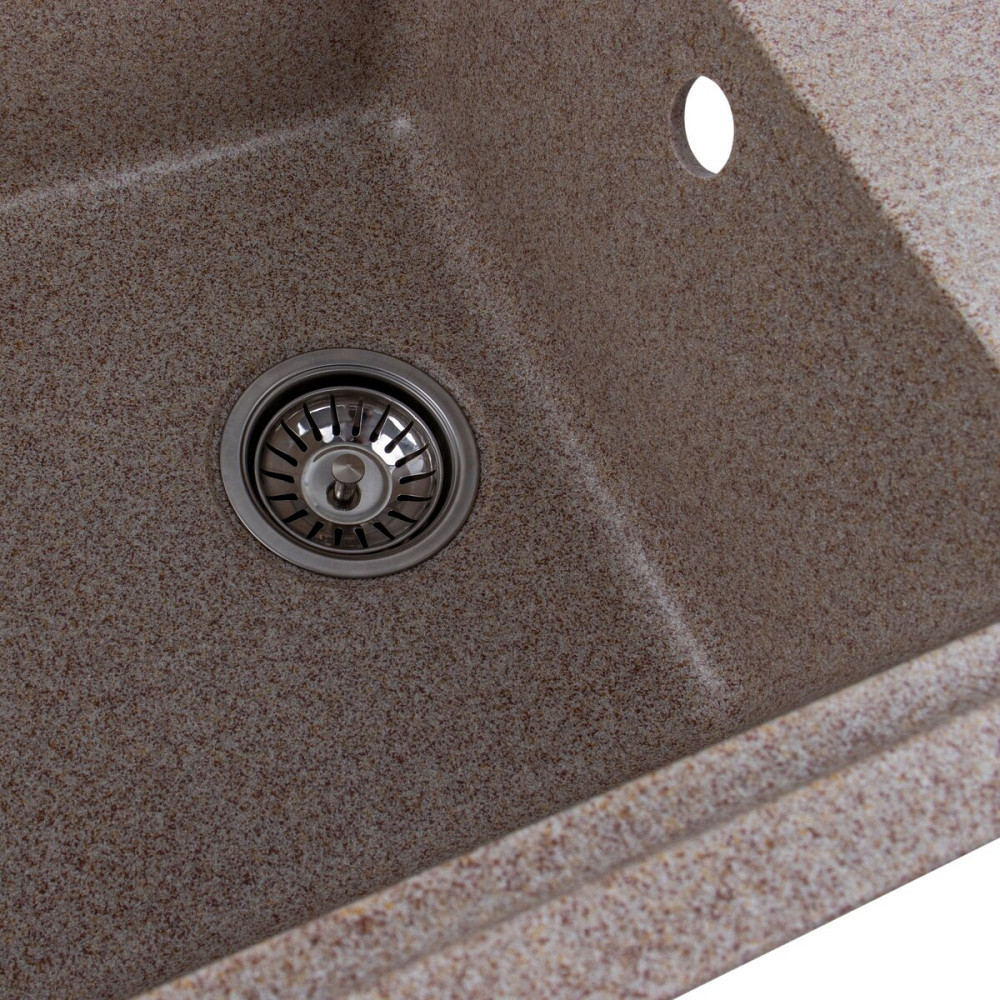 Гранітна мийка для кухні VALESO LIANA 6243 матова Карамель Коломыя - изображение 6