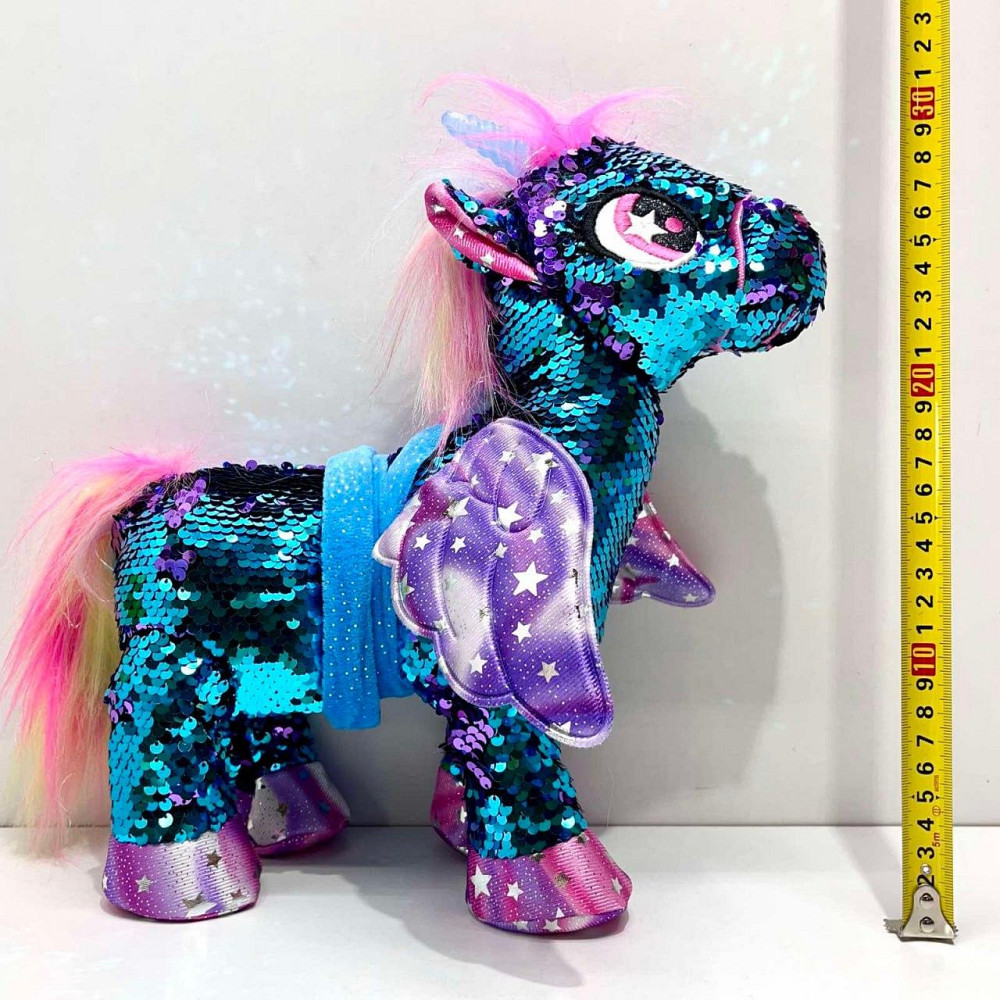 Іграшка м'яка інтерактивна Казкова конячка єдиноріг повідець звук світло Зелена (M 6202 I UA) Чернигов - изображение 5