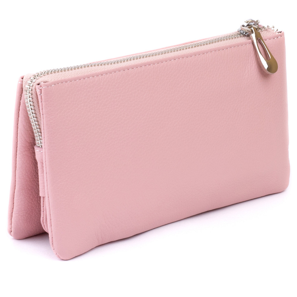 Місткий клатч на два відділення жіночий Рожевий (ST Leather) Київ - фото 6