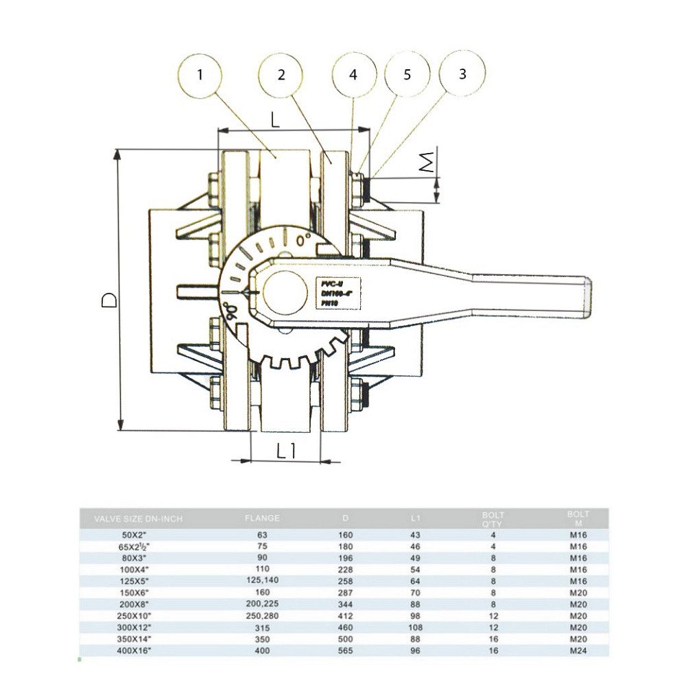 Кран (затвор) ПВХ Era d140 мм под клей Киев - изображение 2