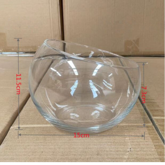 Ємність для флораріуму. Ваза зі скошеним горлом. Ваза для квіткових композицій. Діаметр 15 см Одеса