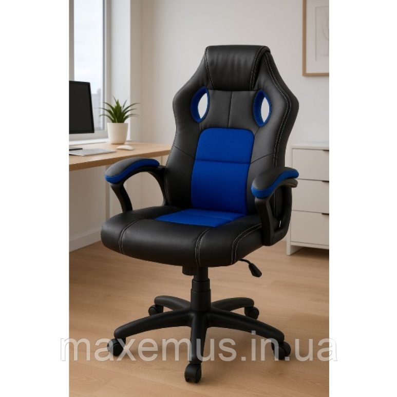 Компьютерное кресло с сетчатой спинкой YS-6056 мягкое офисное кресло для работы за ноутбуком синее Мостиска - изображение 2