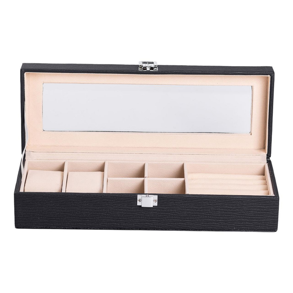 Шкатулка для украшений из эко кожи 31×11×8 см органайзер для ювелирных изделий HP-5-5B Киев - изображение 2