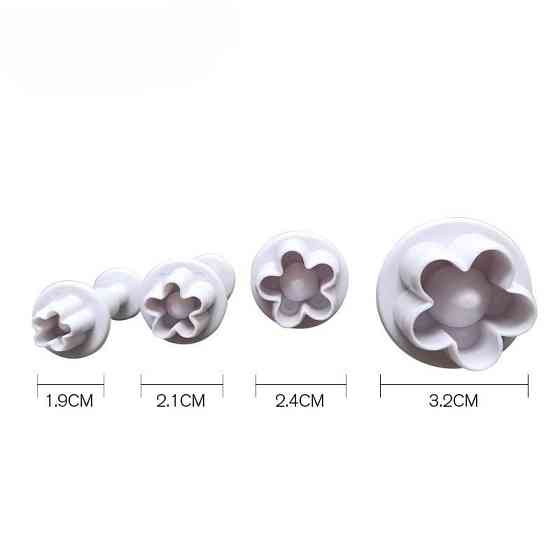 Плунжера кондитерские Цветы 4 штуки белый Киев