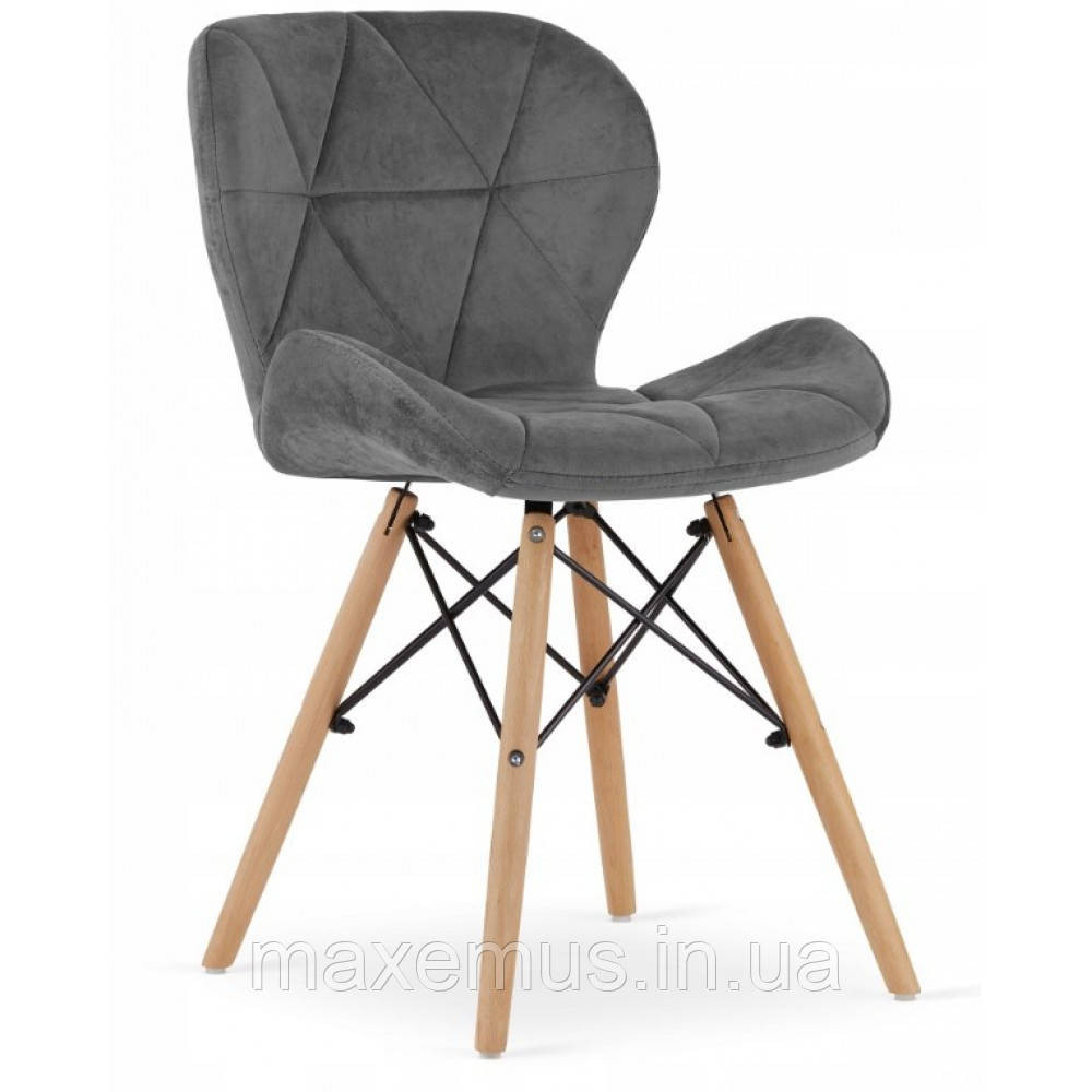 Кухонний стілець В-531 м'який табурет на ніжках дерево бук в вітальню обідній стілець на кухню велюр Мостиська - фото 8