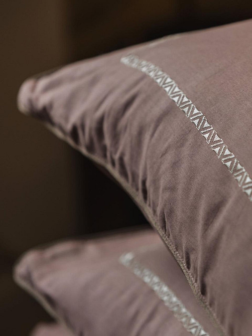 Ecotton Комплект постільної білизни Ecotton Євро з вишивкою та кантом Stucco в чохлі для зберіг Коломыя - изображение 3