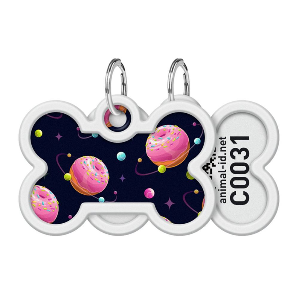 Адресник для собак и кошек металлический WAUDOG Smart ID с QR паспортом, рисунок 