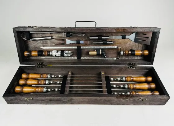 Набори шампурів, Набір шампурів у кейсі "BBQ Міні" Шампури, вертіла Тернопіль