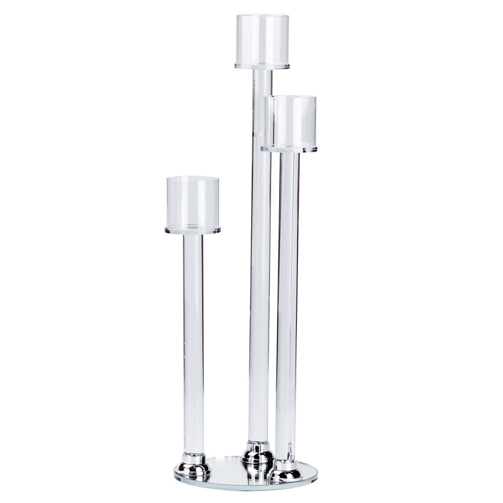 TS Kitchen Підсвічник на 3 свічки скляний 36.5/47.0/56.5 см Киев - изображение 2