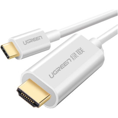 Кабель мультимедийный USB-C to HDMI M 1.5m white Ugreen (30841) Винница - изображение 1