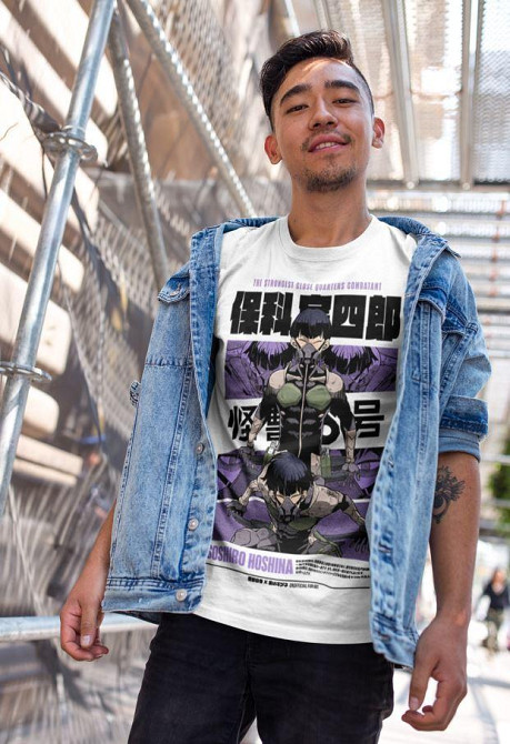 Футболка аниме Сосхиро Хосхина Каиджу Н оверсайз (S/M/L) Черний AnimeJ1110 Днепр - изображение 5