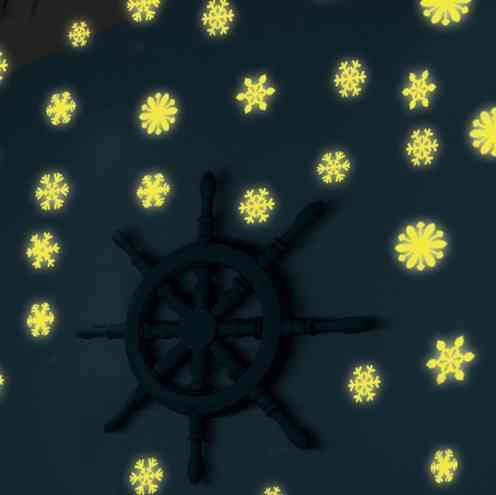 Декор снежинки фосфорные 48 штук 3 см белый Киев