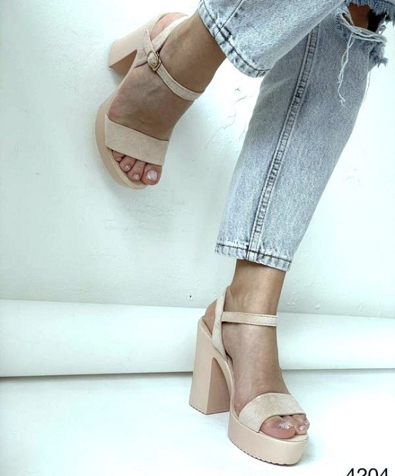 Жіночі Бежеві Босоніжки на Толстовці Модельні (розміри: 36,37,38,39,40) - 63 Дніпро - фото 7