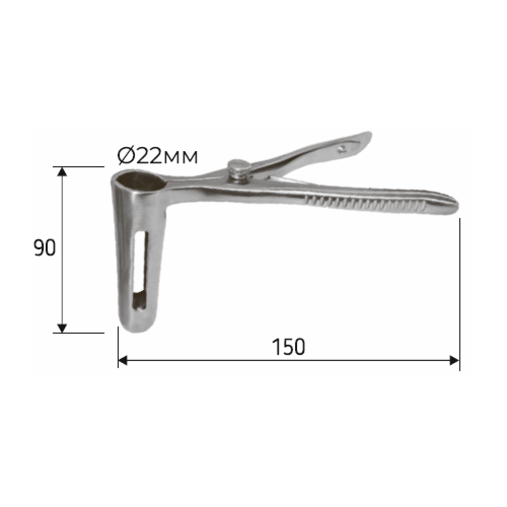 Зеркало ректальное двустворчатое окончатое Sims, 15 см, J-36-203 Днепр - изображение 2