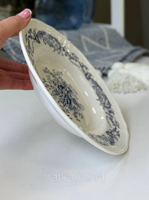 Тарілка глибока порцеляна вінтажний стиль 300 мл 23*4 см  "Grevelingen" 8030-512 для дому та ресторанів Київ - фото 4