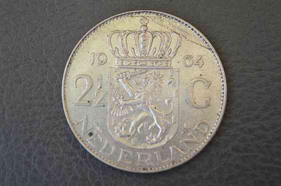 Нідерланди 2,5 гульдена, 1964 р(Срібло) Полтава