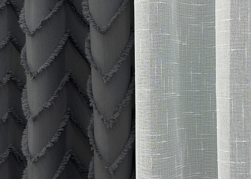 Комплект штор VR-Textil Льон Букле № 1810ш Графітовий 100х270 см 2 шт (31-0057) Київ - фото 7