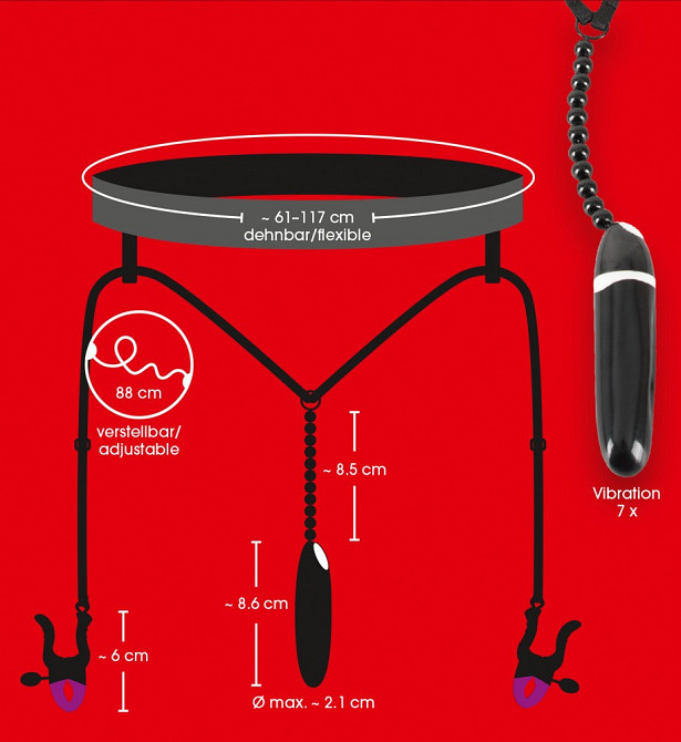 Затискачі для клітора - Bad Kitty Spreader String with Sex Aura Київ - фото 6