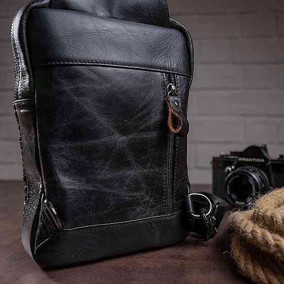 Сумка через плече чоловіча Vintage 14777 Чорна Київ