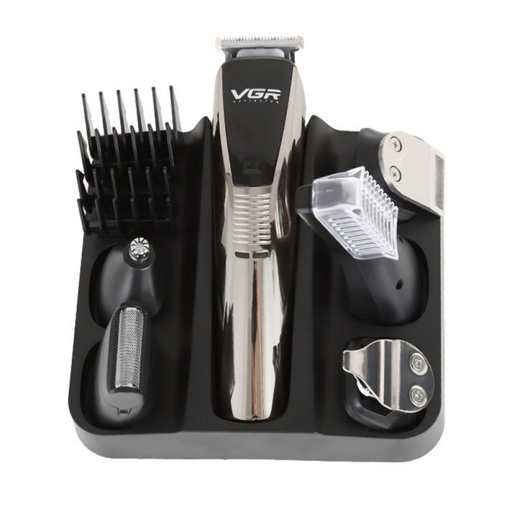 Машинка для стрижки VGR V-029 акумуляторна срібло Київ - фото 4