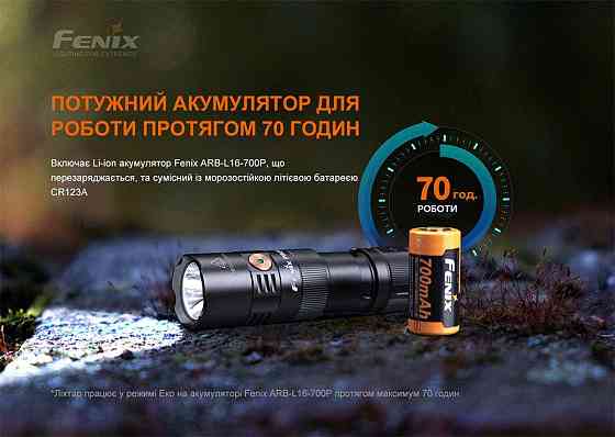 Ручний тактичний ліхтарик Fenix PD25R 800лм Type-C (Чорний) Вінниця