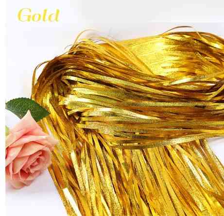 Дождик для фотозоны новогодний широкий 2 м на 1 м золотистый Киев