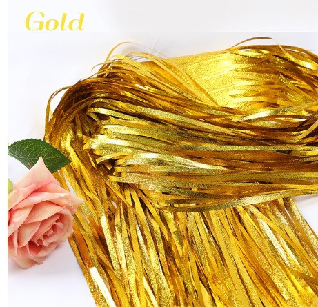 Дождик для фотозоны новогодний широкий 2 м на 1 м золотистый Киев - изображение 2