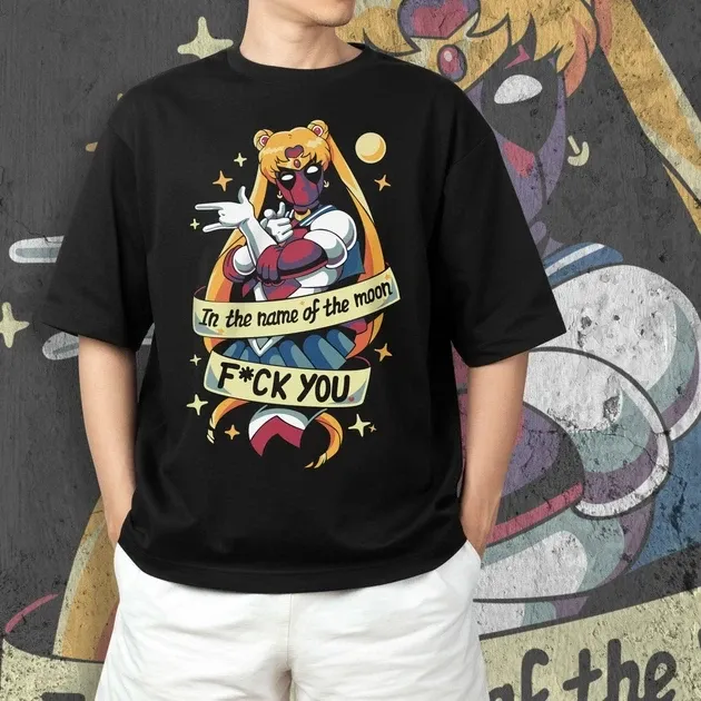 Футболка чоловіча з  принтом Дед Пул VS Сейлормун Розмір 48 Anime1014 Дніпро - фото 4