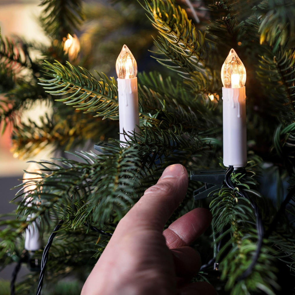 Гірлянда-свічки Lights4fun: 20 LED теплих білих вогнів, 6.3 м, затискачі для ялинки, можливість з’єднання до 8 шт Київ - фото 3