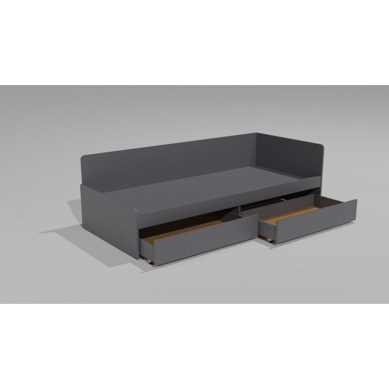 Односпальне ліжко з ящиками Еверест Соната-800 80х190 см Графіт (DTM-5578) Львів - фото 3