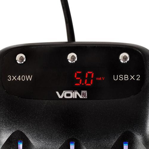 Разветвитель прикуривателя VOIN SC-3003 с 3 выходами, 2 USB 2400 мА, 12/24В, с кабелем и вольтметром Харьков - изображение 3