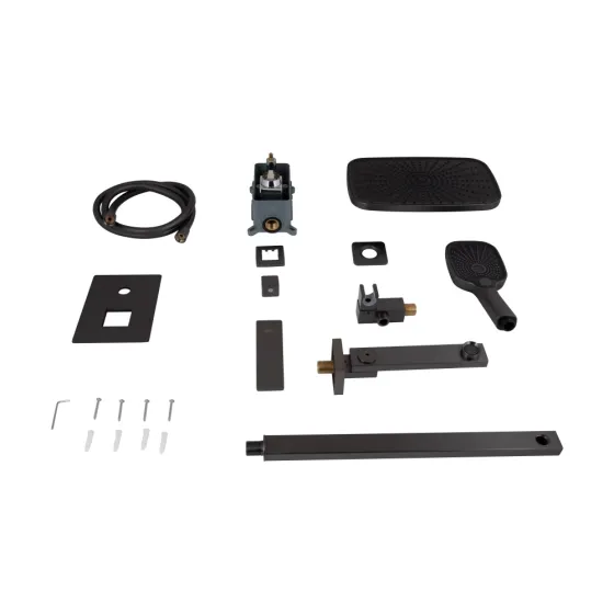 Душова система з виливом Qtap Gemini прихованого монтажу на три споживачі QTGEM114GMB45704 графіт Київ