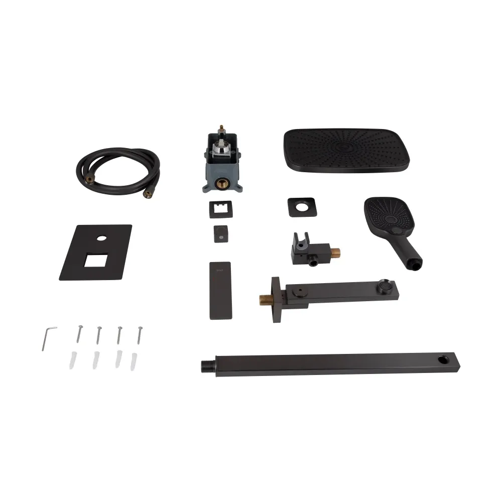 Душова система з виливом Qtap Gemini прихованого монтажу на три споживачі QTGEM114GMB45704 графіт Київ - фото 6